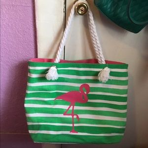 NWOT Flamingo Tote Bag